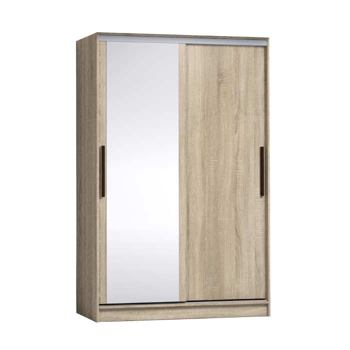 Шкафы-купе 2-х дверные, Шкаф-купе 2-дв  Strike 1350 зеркало/лдсп  (в2105*ш1350*г595)