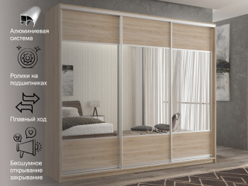 Шкаф-купе 3х дверный Кааппи 6 180х60