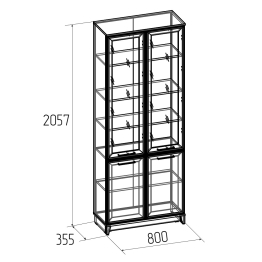 Шкаф книжный Аурелио 8