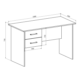 Стол с тумбой  ОФ-111К+ОФ-21