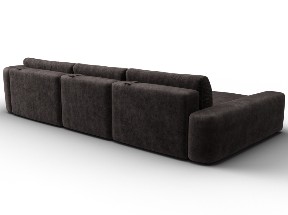 Диваны угловые в гостиную, Диван угловой Лига-066 НПБ Лонг угол левый, велюр BRUT