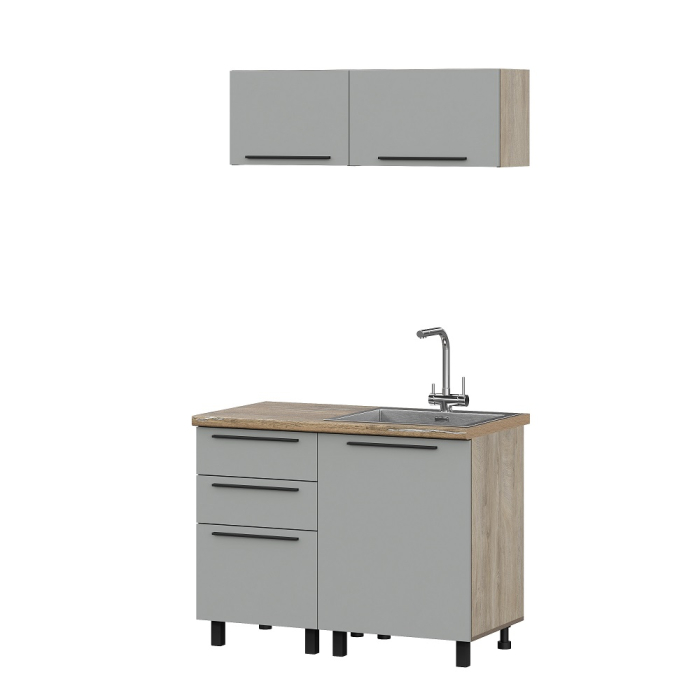 Кухонные гарнитуры, КГ Этна Софт Грей 2_1,1