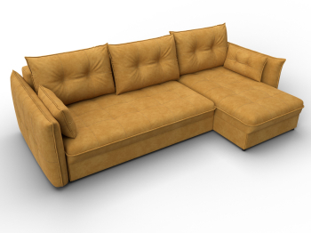 Диван угловой Лига-100 НПБ угол универсальный, велюр BRUT