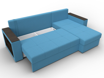 Диван угловой Дубай Лайт угол универсальный, рогожка Амур