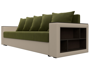 Диван прямой Дубай Лайт, микровельвет/экокожа