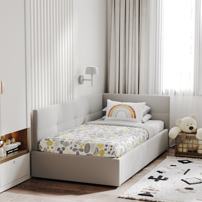 Кровати с мягким изголовьем, Кровать односпальная Меркурий-1 90х200