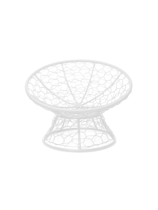 Кресла, Кресло ПАПАСАН с ротангом белое