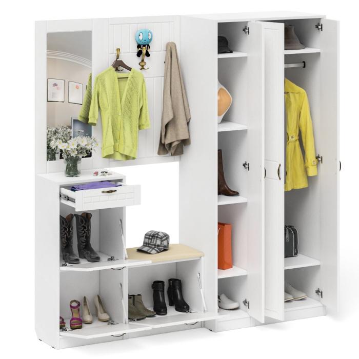 Прихожие, Набор модульной мебели для прихожей П-6-500 № 51 фрезеровка прованс