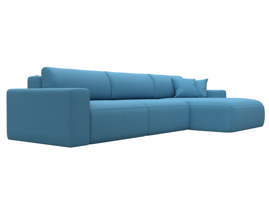 Диваны угловые в гостиную, Диван угловой Лига-036 НПБ Классик Лонг правый угол, рогожка Амур