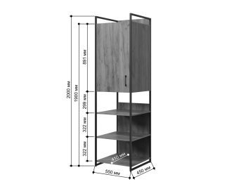 Стеллаж Urban Лофт 01 Белый