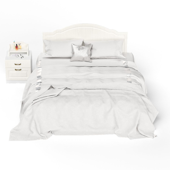 Модульные cпальни, Кровать 1600 Ливерпуль с основанием и тумбой с полкой