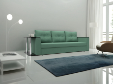 Диваны еврокнижки, Диван прямой Атланта со столом слева, рогожка Амур