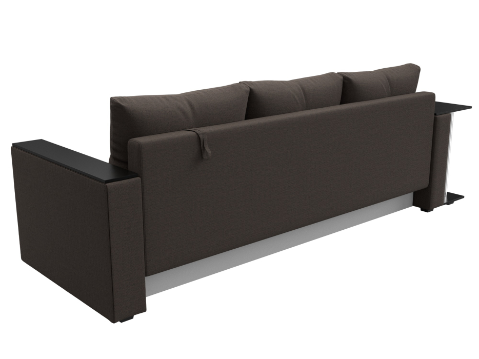 Диваны еврокнижки, Диван прямой Атланта со столом слева, рогожка Амур