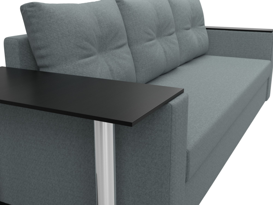 Диваны еврокнижки, Диван прямой Атланта со столом слева, рогожка Амур