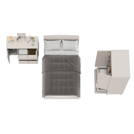 Спальня Афина Сп-04 кровать 1200 с комодом и 2-х дверным шкафом для одежды