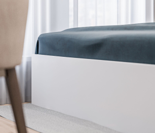 Кровать Бруклин СБ-3355 белая с матрасом Сити - Бормио 1800*2000