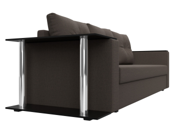 Диван прямой Атланта со столом слева, рогожка Амур