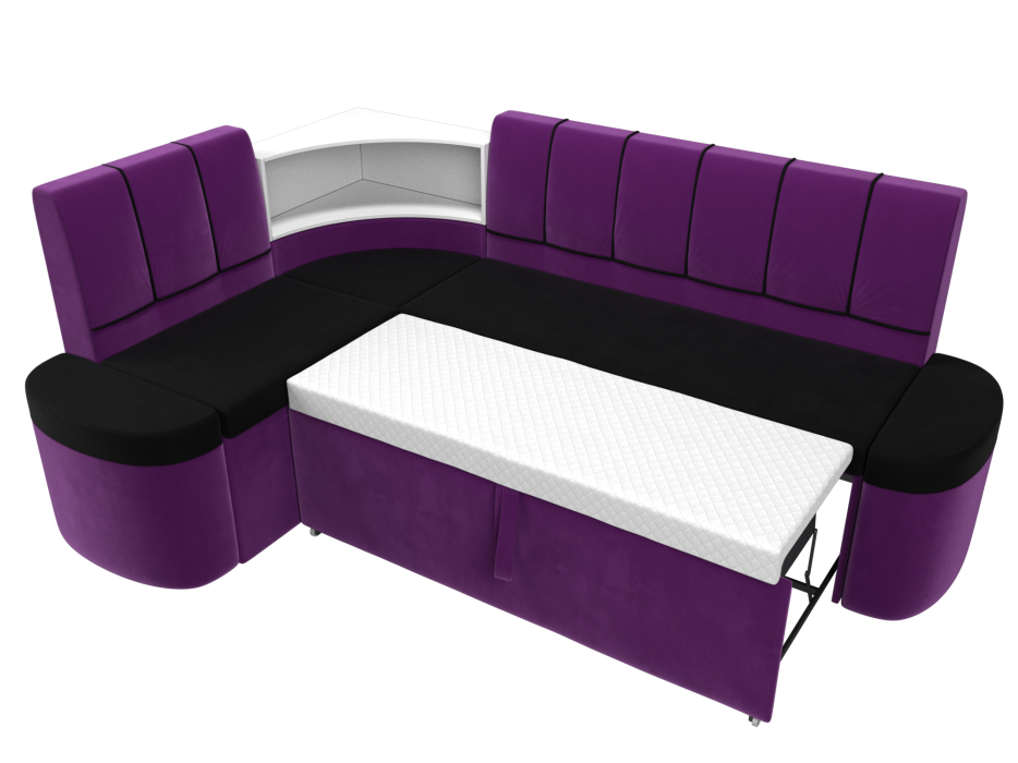 Диваны угловые кухонные, Кухонный угловой диван Тефида левый угол, микровельвет