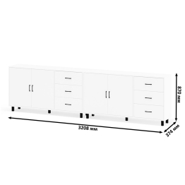 Две тумбы-комода широких РВК 123-1604