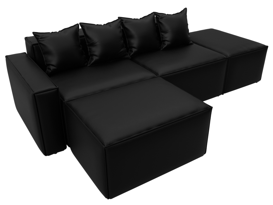 Диваны угловые в гостиную, Диван угловой модульный Лига-063 угол левый, экокожа GRIFON