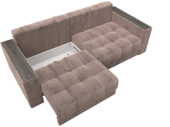 Диван прямой с декором Лига-049 НПБ, велюр TOWER