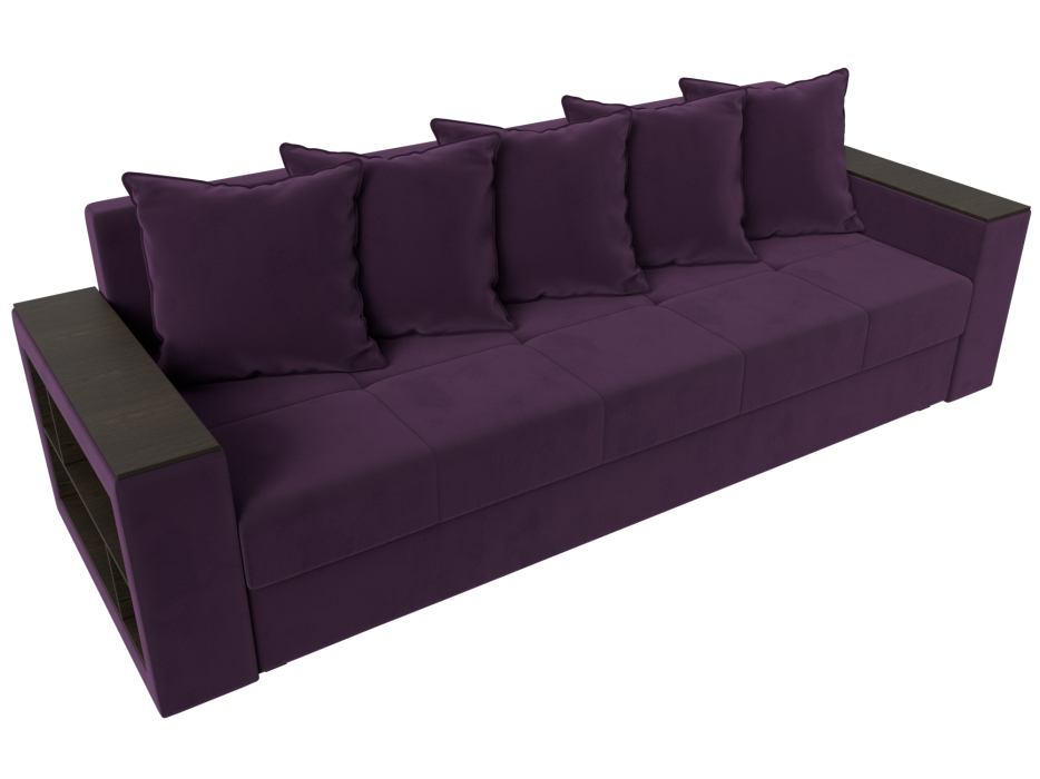 Диваны прямые, Диван прямой Дубай Лайт полки слева, велюр