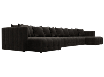 Диван П-образный Лига-052 НПБ МегаЛонг, велюр BRUT
