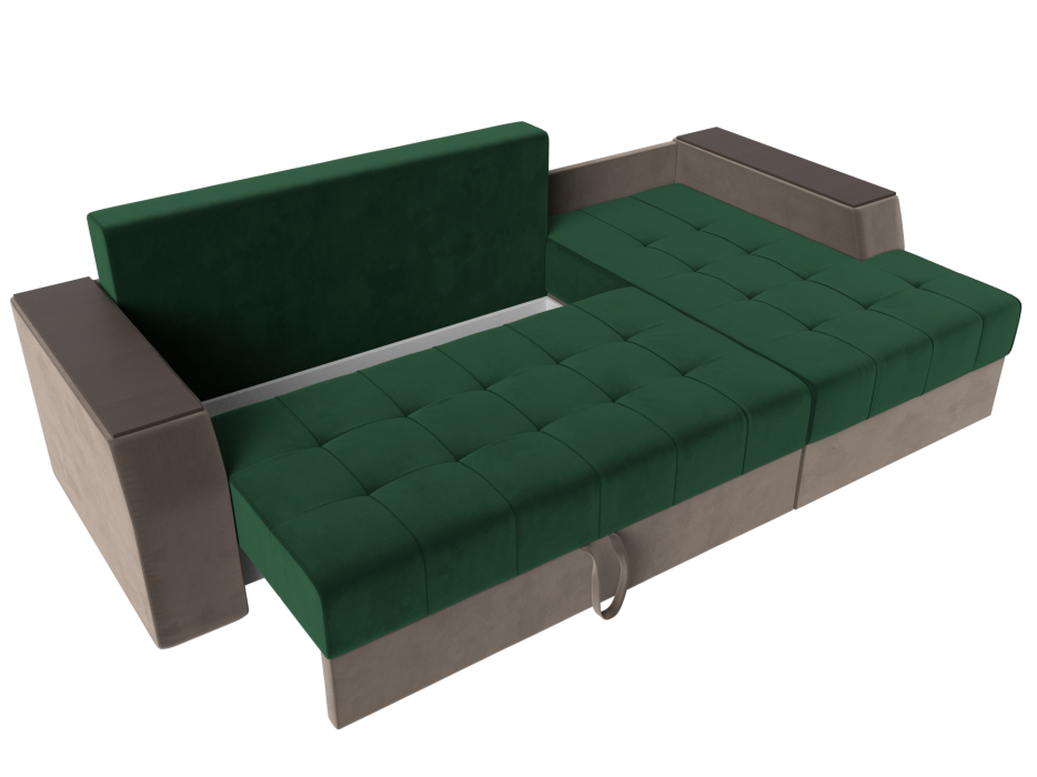 Диваны угловые в гостиную, Угловой диван Эмир БС правый угол, велюр