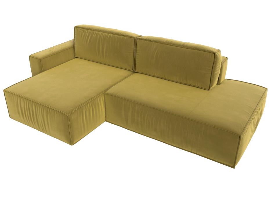 Диваны угловые в гостиную, Угловой диван Прага модерн левый угол, микровельвет