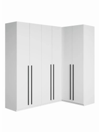 Угловой шкаф для одежды распашной с ящиками, София, 2200х2100х1300мм