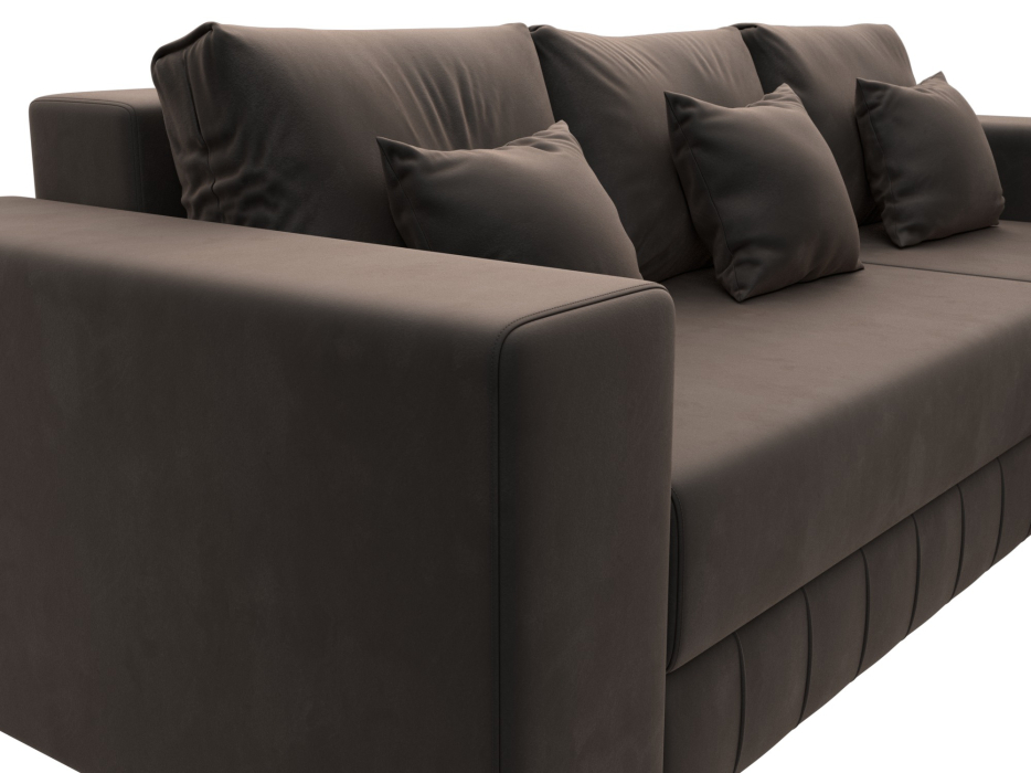 Диваны угловые в гостиную, Диван угловой Лига-076 угол универсальный, велюр SEVEN