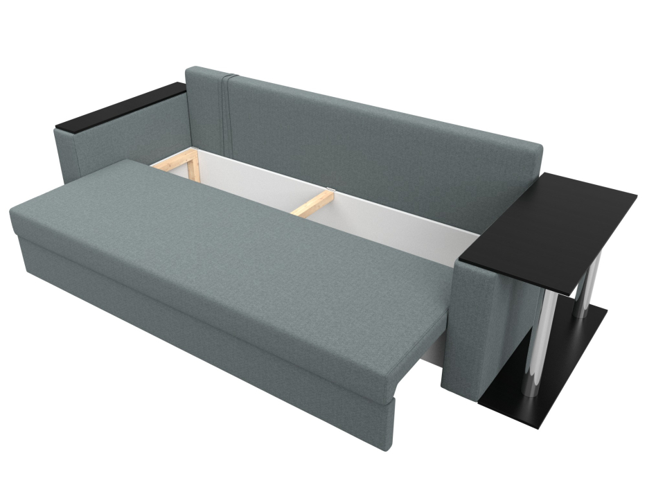 Диваны еврокнижки, Диван прямой Атланта со столом справа, рогожка Амур