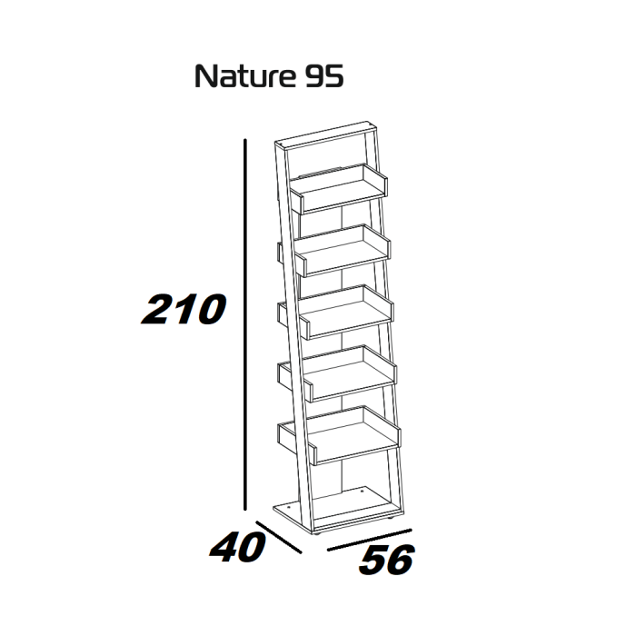 Открытые, Стеллаж Nature 95