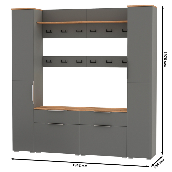 Прихожие, Узкая мебель в прихожую Октава № 35