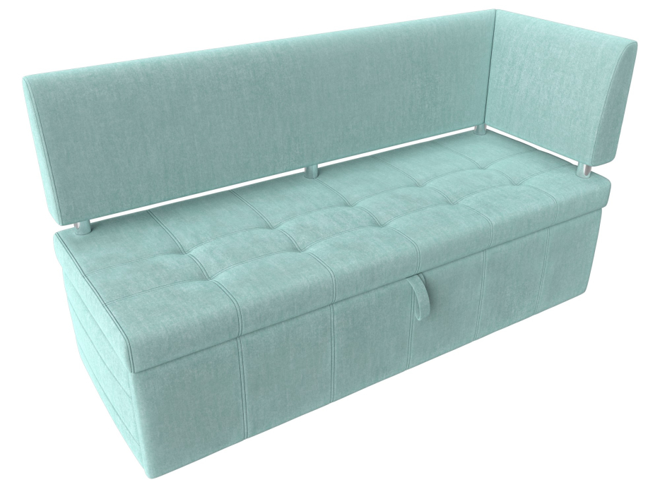 Диваны угловые кухонные, Кухонный прямой диван Стоун с углом правый, рогожка