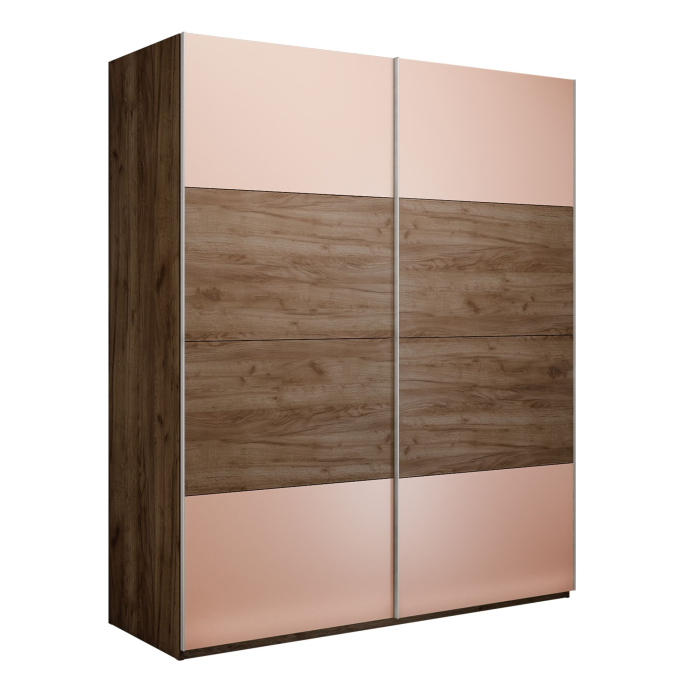 Шкафы-купе 2-х дверные, Шкаф-купе Эста 2-х дверный ДСП/Стекла пудра/Доводчик 200х66х240