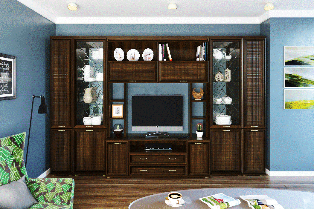 Стенки для гостиной, Модульная гостиная Карина композиция 4