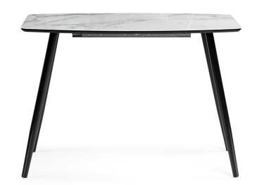 Стол Эмма (вставка стекло / черный / черная шагрень)