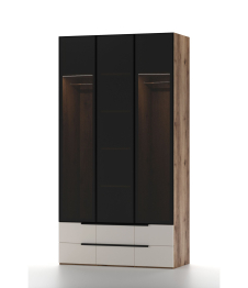 Шкаф трехдверный со стеклом Харди