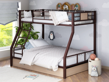 Кровать двухъярусная «Гранада 1Я» Дуб молочный