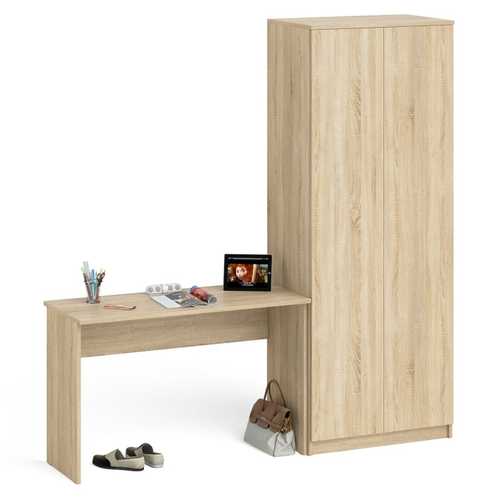 Домашние кабинеты, Письменный стол на 1200 и двудверный шкаф на 800 Мори