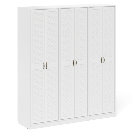 Три широких шкафа с дверками в прихожую П-6 МДФ фрезеровка ромб