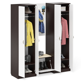 Модульная мебель для прихожей П-6 № 9 МДФ фрезеровка ромб