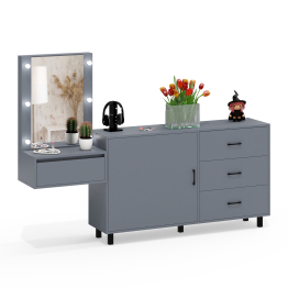 Стол косметический навесной с подсветкой и комод 122-1504
