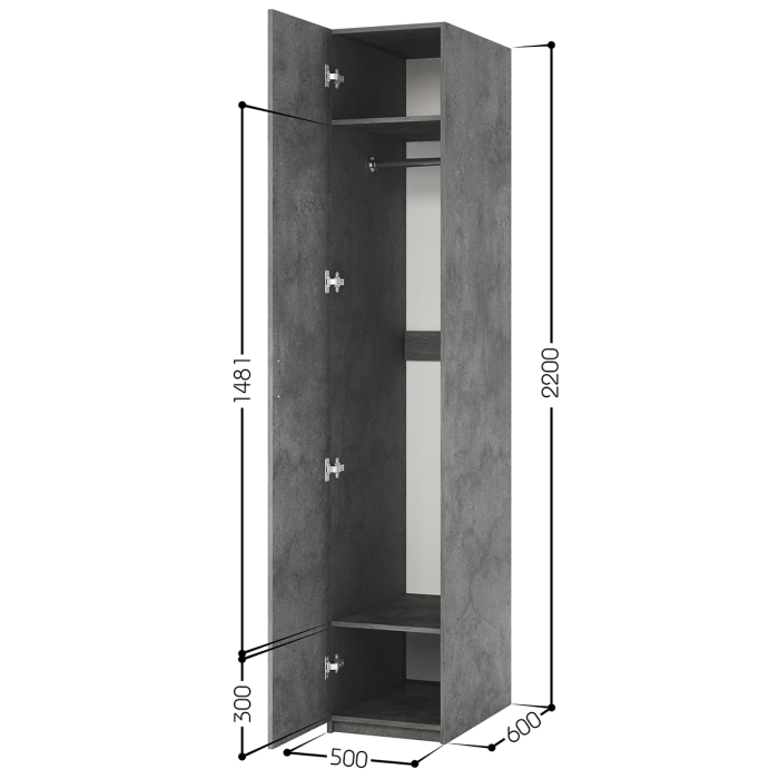 Для одежды, Шкаф для одежды ДО-1 50х60