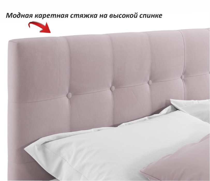 Мягкая кровать, Мягкая кровать Selesta 1400 с матрасом PROMO B COCOS с подъемным механизмом