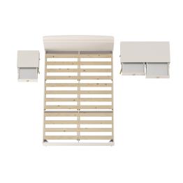 Кровать двуспальная Афина 1400 с прикроватной тумбой и столиком