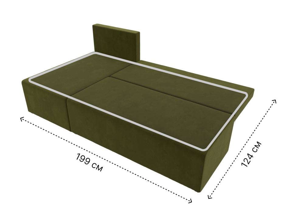 Диваны угловые в гостиную, Угловой диван Поло левый угол, микровельвет