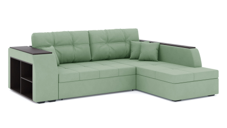 Диван-кровать угловой Брюссель дельфин, велюр