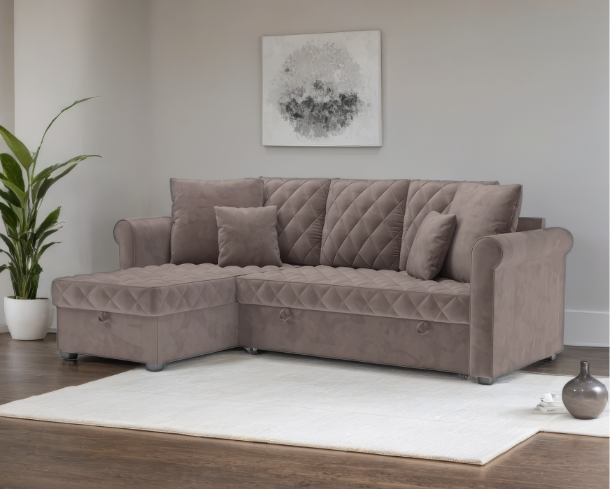 Диваны угловые в гостиную, Диван угловой Берлин (Велюр)